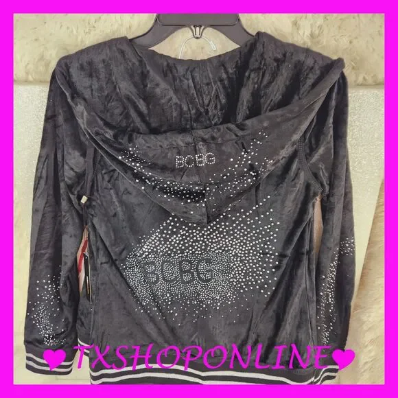 💗💗 {BCBGMaxazria} Bling Velour Tracksuit Set💗💗 NWT - Picture 9 of 9